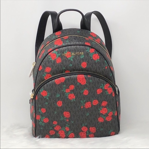 NWT Michael Kors MD Abbey Backpack red/black - Picture 4 of 6